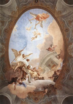 高貴さと美徳を伴った功績の寓話 ジョヴァンニ・バティスタ・ティエポロ Oil Paintings